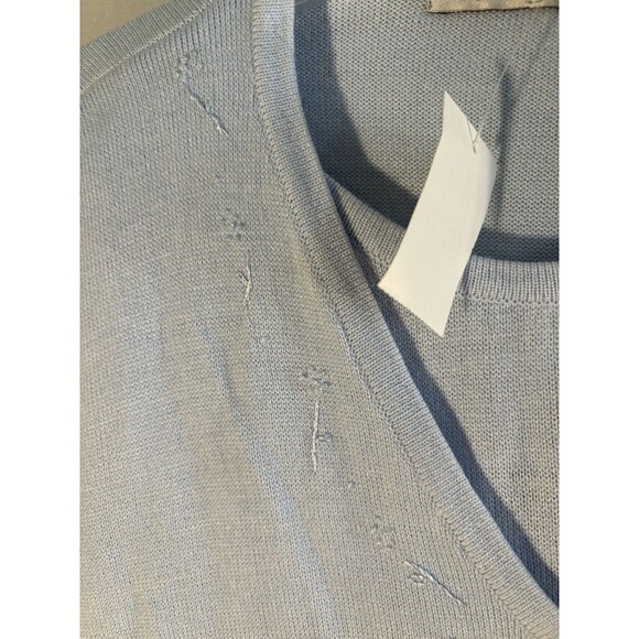Carolyn Taylor Women’s Small Blue Embroidered Cardigan Sweater Set New W/ Tags - Picture 5 of 8